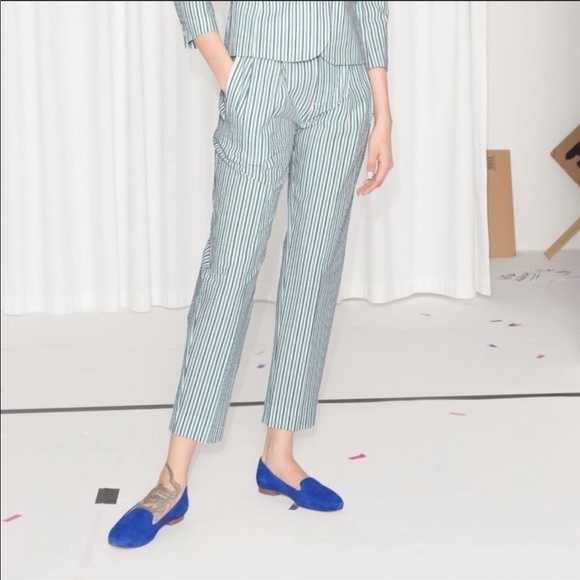 & Other Stories Pants - & other stories x Rachel Antoff searsucker trouser